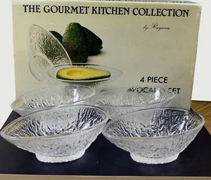 Set di 4 piatti da collezione cucina gourmet nuovi con scatola vetro avocado vetro 1 - Foto 1 di 5