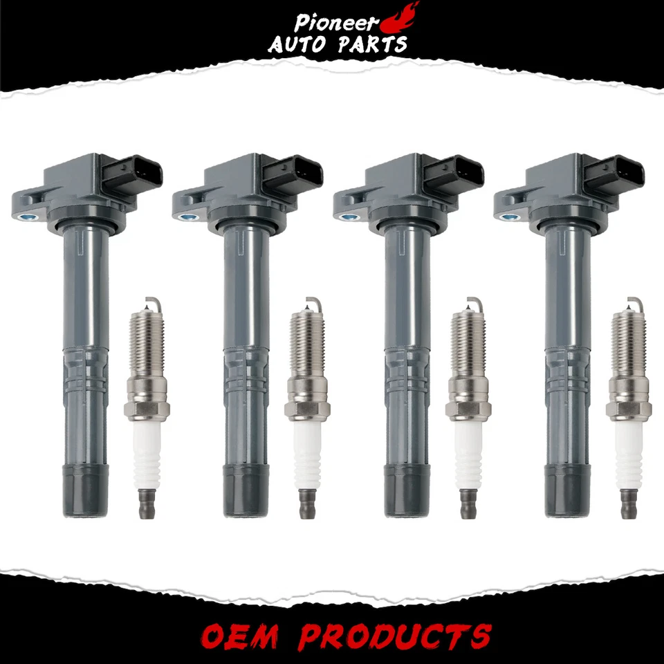 4 Premium Ignition Coil &Spark Plug for Honda Accord Civic Element ACURA RSX 2.4 - Изображение 1 из 4