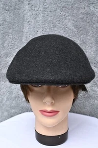 Country gentleman Wool Charcoal Hat Newsboy Cabbie Cap Peaky Blinders Size L New - Picture 1 of 7
