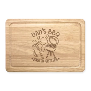 Dad's BBQ Burnt To Perfection Rectangular Chopping Board Chef Joke Cook Funny - Picture 1 of 1