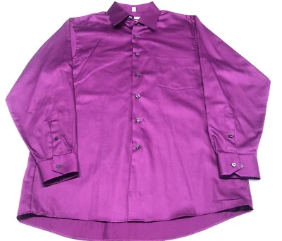 Camisa de vestir Geoffrey Beene calce regular sin arrugas para hombre con botones talla mediana Foto 1 de 4