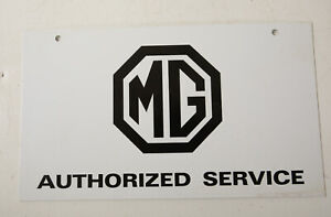 MG Authorized Service (R3R) Aluminum Double Sided Sign (JSF6) 12"x7" Black White
