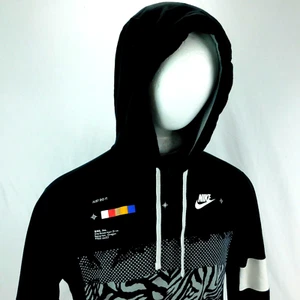 Nike Hombres Sudadera con Capucha Negra Dirección Color Barra Lunares Tigre Rayas Sudadera Talla M - Imagen 1 de 17