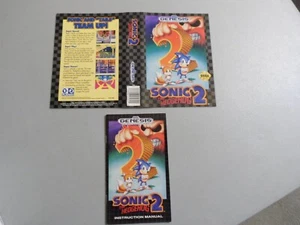 Sonic the Hedgehog 2 Manual & Artwork Only, NO GAME! NO CASE! Original SEGA - Picture 1 of 11