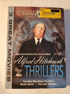 ALFRED HITCHCOCK:THRILLERS- 3 VINTAGE MOVIE CLASSICS-DVD'S Open Box - Picture 1 of 2