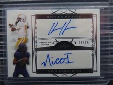 2022 Leaf Trinity Nico Iamaleava Hendon Hooker Dual Rookie Auto RC #18/35