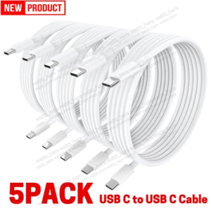 PD 60W Type-C to Type C Cord Fast Charger Cable Lot For iPhone 15 16 Pro Samsung - Picture 1 of 14