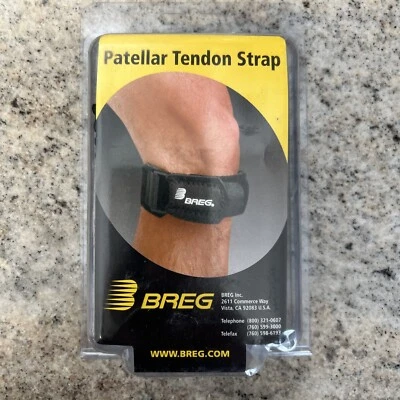 Correa de rodilla tendón rótula BREG - banda de tendinitis rotuliana - negra Foto 1 de 2