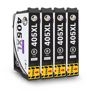 405XL Multipack Ink Cartridges For Epson WF-3820 WF-4820 WF-4830 - 4 Black - Picture 1 of 6