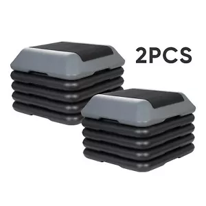 "Passo aerobico 2 pz 16""x16"" piattaforma di esercizio allenamento passo aerobico 4"" - 12" - Foto 1 di 24