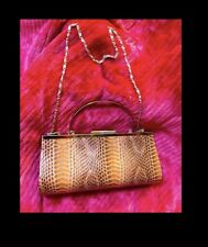 Faux crocodile skin handbag/clutch bag 9.5”x5”,optional Shoulder Chain Strap,NEW