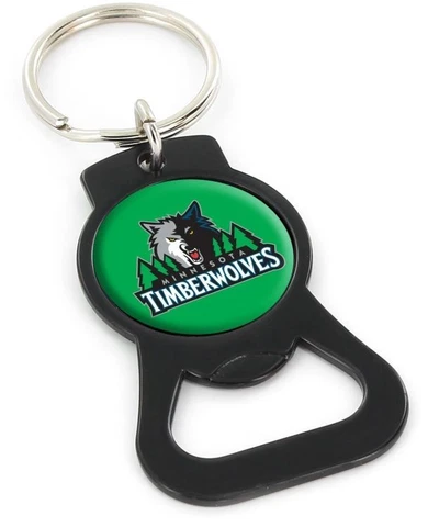 MINNESOTA TIMBERWOLVES - BOTTLE OPENER KEYCHAIN - BRAND NEW - NBA-BK-702-19-BK Cover