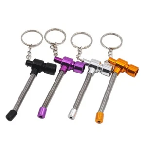 Innovative Portable Keychain Pipe Telescopic Spring Mini Metal Small Pipe - Picture 1 of 3