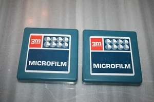 Lot 2 Boites d'expédition Microfilm 3M Brand + Bobines 8 mm Film Package Vintage - Photo 1/9