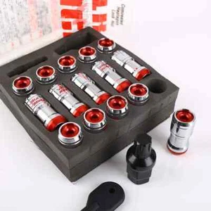 Rays Volk Racing Formula M12X1,5 Lug écrou jante gland extrémité fermée rouge antivol - Photo 1 sur 4