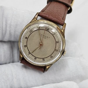 Vintage Rare 15 Jewel Swiss Men's Wrist Watch Mechanical Wind Up Works - Picture 1 of 12