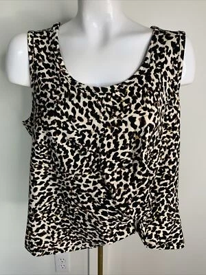 Blusa informal sin mangas con estampado animal sin mangas talla M de CAbi para mujer #5759 Foto 1 de 4