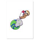 'Sloth riding the rocket' Wall Posters / Prints (PP041658)