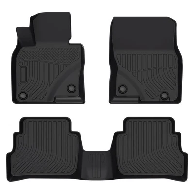 Car Floor Mats Liner for 2017-2025 Mazda CX-5 Black TPE All-Weather - Image 1 of 4