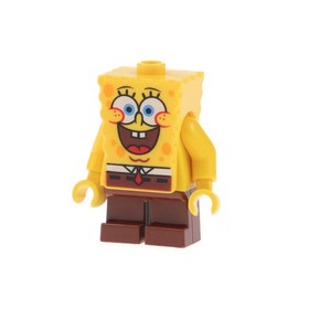 1x Lego Minifigure SpongeBob SquarePants Wide Grin Eyebrows 3816 bob028
