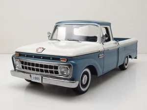 Ford F-100 Custom Cab Pick Up 1965 Blu Bianco Modellino 1:18 Sun Star - Foto 1 di 11