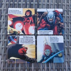 4 handgefertigte Untersetzer in Geschenkbox - Superheld Villan Vintage Bilder Holz & Kork  - Bild 1 von 3