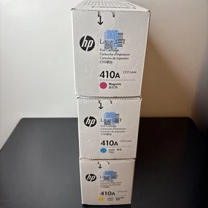 Set cartucce toner HP 410A originali nuove/sigillate (x3) ciano - magenta - giallo - Foto 1 di 2