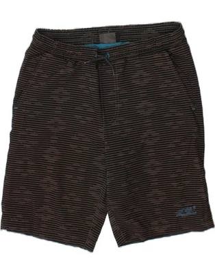 EDDIE BAUER Boys Swimming Shorts 10-11 Years Medium Brown Striped AN04 - Image 1 of 3