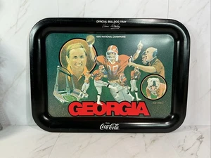Vintage 1980 Georgia Bulldogs Coca Cola Vince Dooley Tablett ~ National Champions ~ - Bild 1 von 22