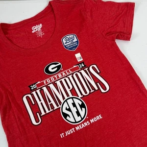Maglietta calcio Georgia Bulldogs SEC Champions 2024 rossa donna piccola nuova - Foto 1 di 6