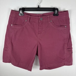 Kuhl Free Range Womens Deep Pink/berry Hiking Cargo Casual Outdoor Shorts Sz 12 - Picture 1 of 13