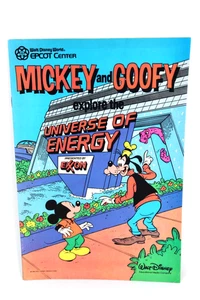 Walt Disney World Epcot Center 1985 Mickey & Goofy Explore Universe Energy Exxon - Imagen 1 de 3
