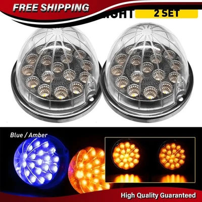 2 PIEZAS LED Luz de Sandía Azul Ámbar Señal de Giro y Marcador para Camiones y Remolques Foto 1 de 4