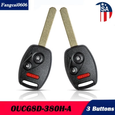 2pcs Replacement For 2006-2014 Honda Ridgeline Crew Cab Pickup 4-Door Key Fob Foto 1 de 4
