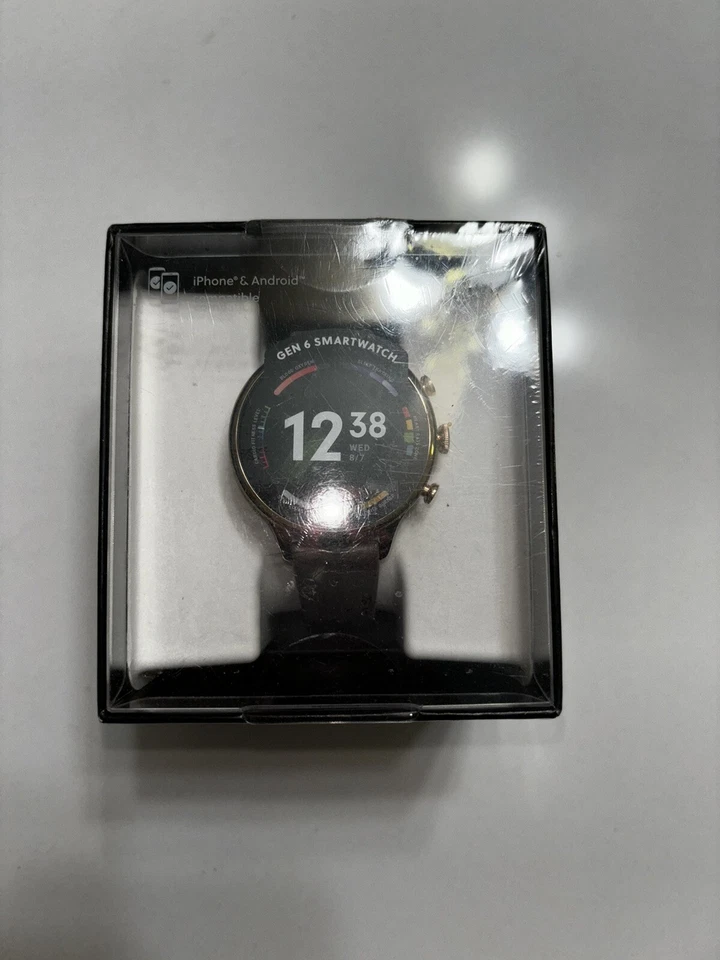 Fossil Gen 6 42mm Case with Link Band Smart Watch - Rose Gold-Tone Stainless Steel (FTW6077V)