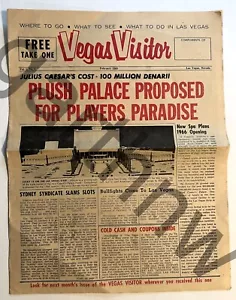 CAESARS PALACE CASINO 1965 PROPOSTA DI COSTRUZIONE LAS VEGAS CARTA DA VISITA - Foto 1 di 2