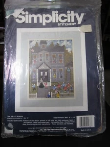 Simplicity Stitchery #428 The Valley School 9" x 12" Crewel Kit - Picture 1 of 2