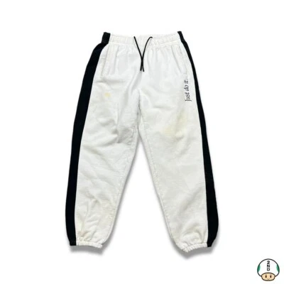 Pantalones deportivos Nike para hombre medianos blancos Just Do It Swoosh polar gimnasio jogger Foto 1 de 4