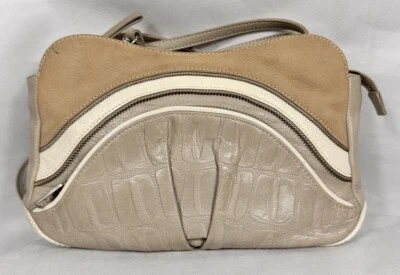 Mimco Ivory, White And Light Tan Cross Body Double Long Straps Bag - image 1 of 4