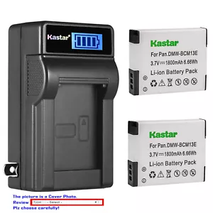 Kastar Battery LCD Wall Charger for Panasonic DMW-BCM13 Panasonic Lumix DMC-ZS35 - Picture 1 of 11