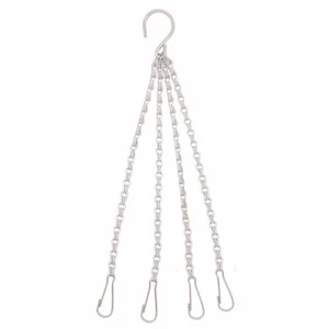 4 Strand 48cm (19") Heavy Duty Strong Hanging Basket Clip On Chains Replacement - Picture 1 of 2