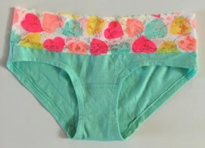 Victorias Secret Green Hearts Hiphugger Hipster Panties Size XS Cotton Modal - Picture 1 of 12
