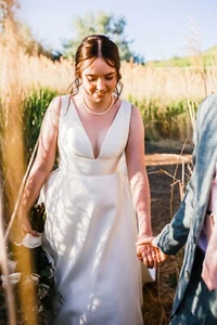 wedding dress size 8 by watters. Ivory with buttons down the back! - Picture 1 of 5