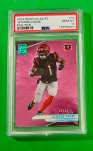 2024 Donruss Elite FOTL Pink Prizm Ja'Marr Chase #01/13 Bengals PSA GEM MINT 10 - Bild 1 von 2