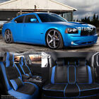For Dodge Charger Luxury Leather 5-Seat Car Cover Front & Rear Full Set Cushion