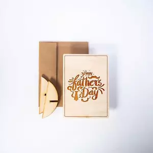 Wood Greeting Card - Happy Father's Day - Picture 1 of 5