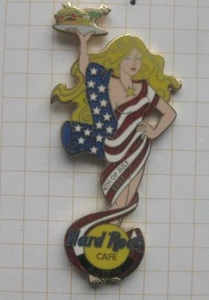 HARD ROCK CAFE / AUSTIN 2002 JULY 4th WAITRESS GIRL IN USA FLAG .. Pin (194g) - Picture 1 of 1