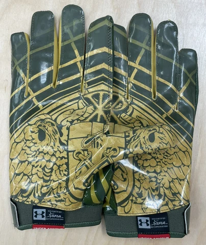 Notre Dame Football 2016 Team Issued shamrock series Gloves Size XL Cover