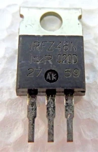 IRFZ-46N I&R POWER MOSFET TO-220 CHANNEL 55V TRANSISTOR 2-PC LOT - Picture 1 of 2