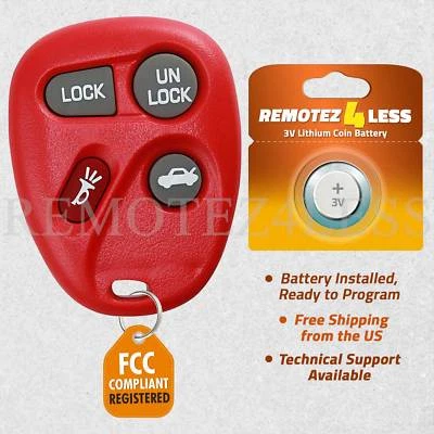 Keyless Entry Remote for 2001 2002 2003 2004 2005 Pontiac Bonneville Key Red - Image 1 of 4